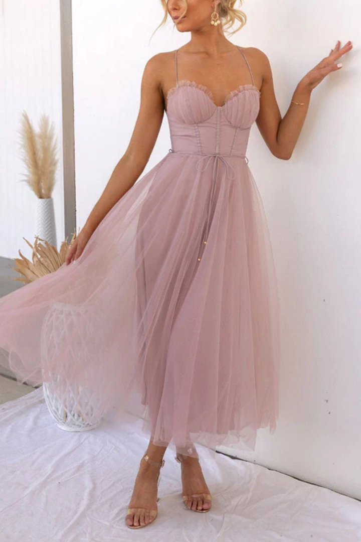 Women's Corset Tiered Midi Dress – Siopie