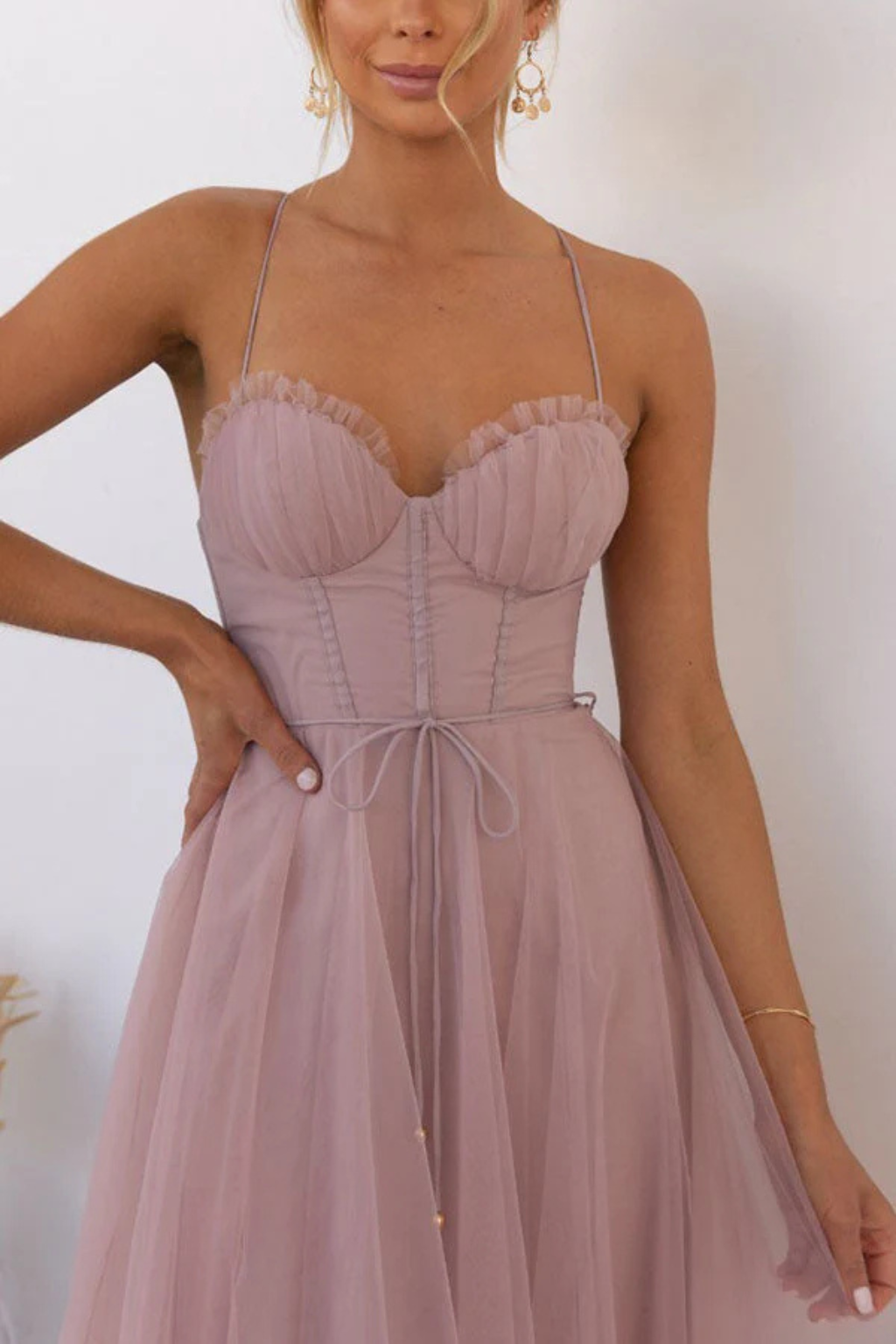 Women's Corset Tiered Midi Dress – Siopie