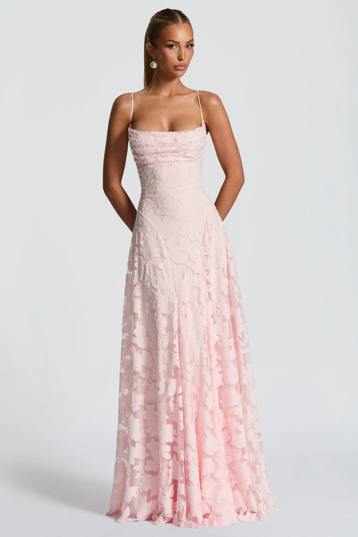Women's Floral Brocade Cami Maxi Dress – Siopie