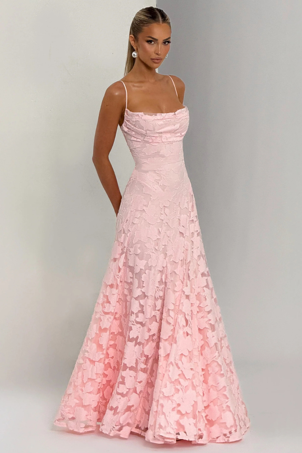 Women's Floral Brocade Cami Maxi Dress – Siopie