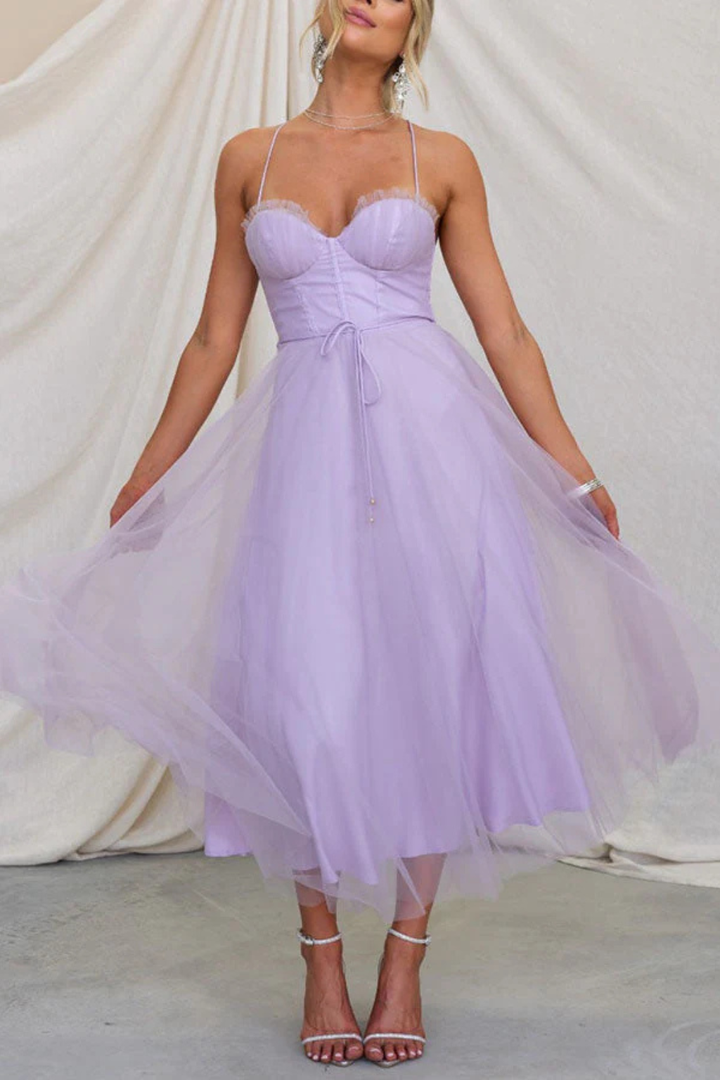 Women's Corset Tiered Midi Dress – Siopie