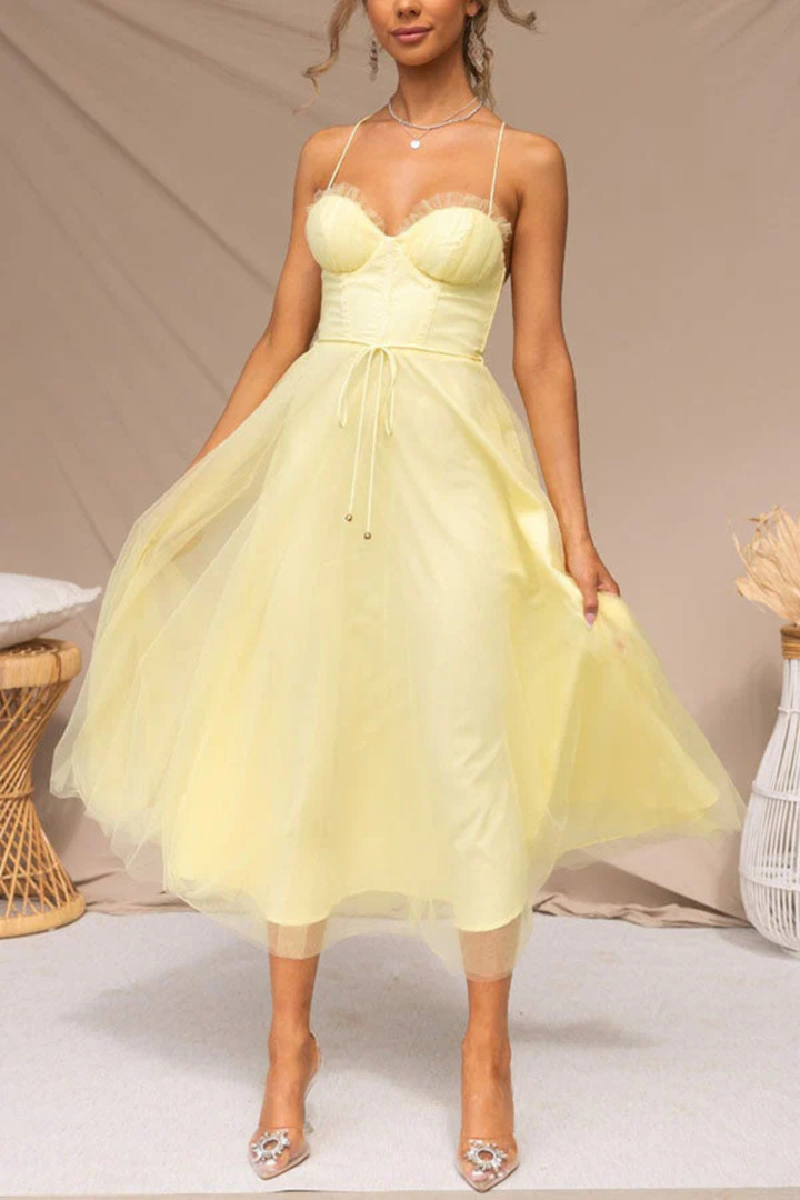 Women's Corset Tiered Midi Dress – Siopie