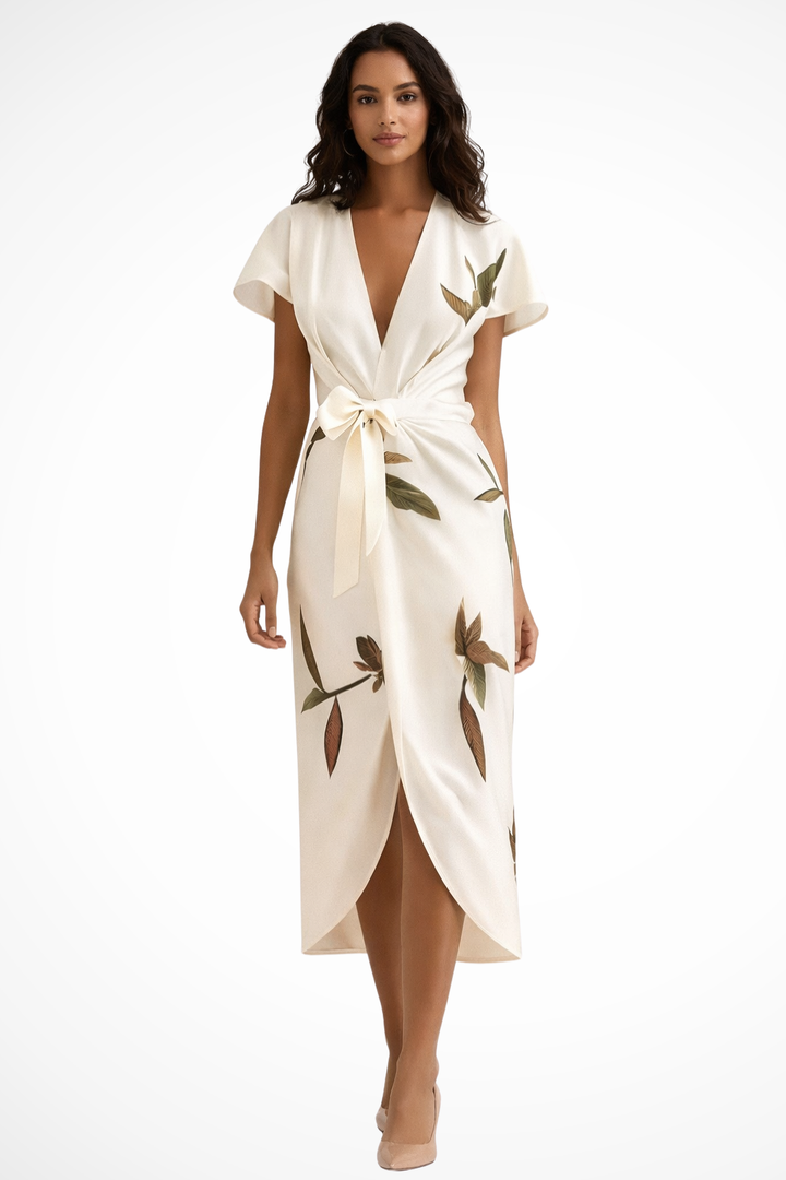 Anna | Women Elegant Wrap Midi Summer Dress
