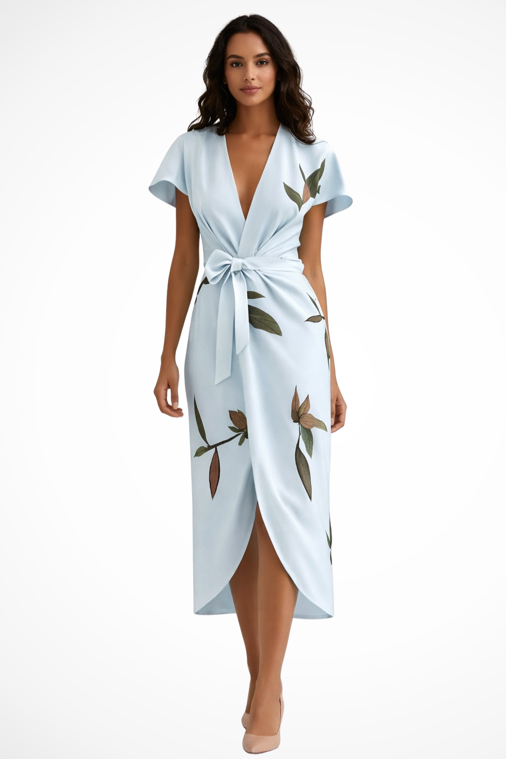 Anna | Women Elegant Wrap Midi Summer Dress