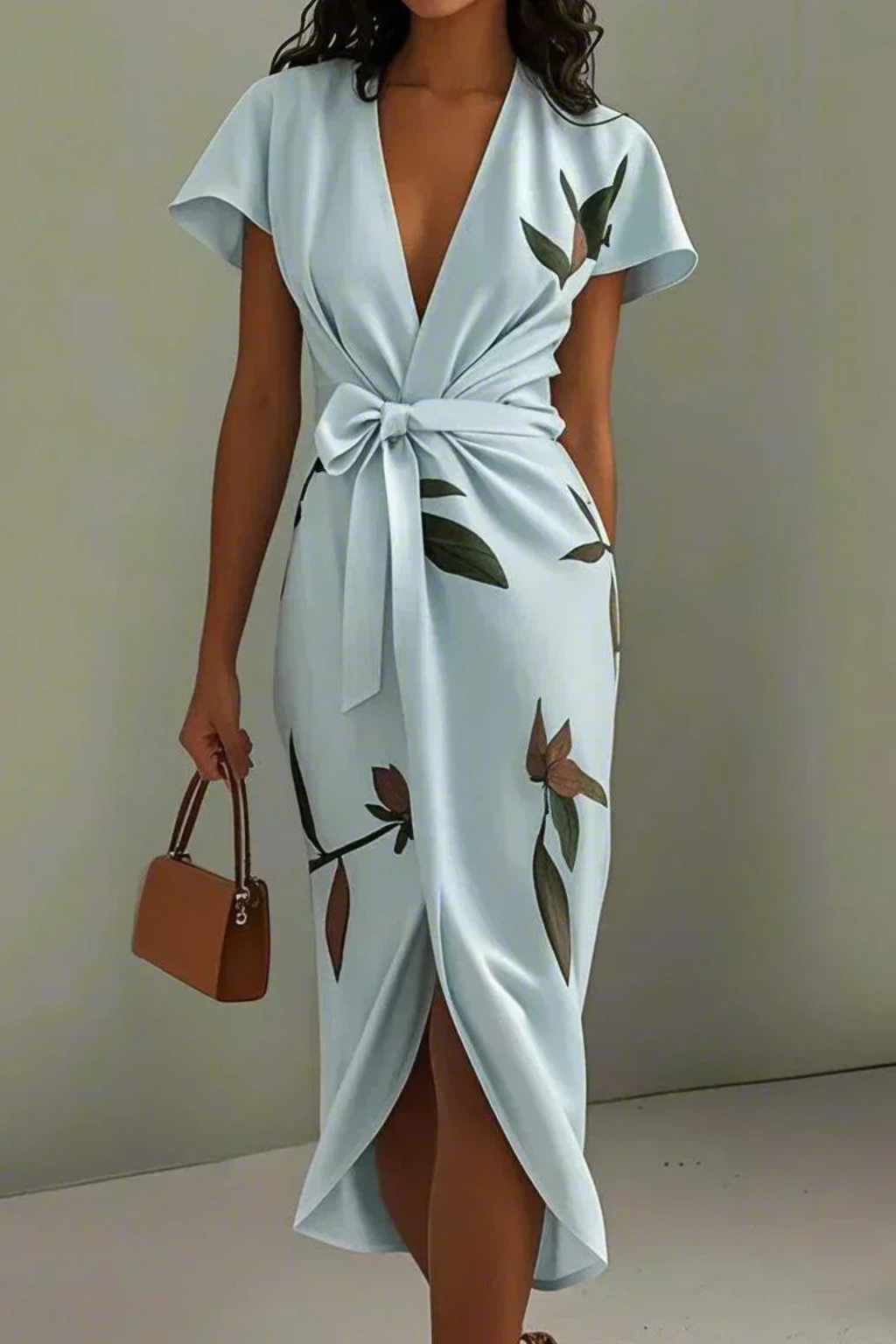 Anna | Women Elegant Wrap Midi Summer Dress