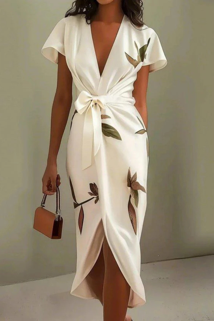 Anna | Women Elegant Wrap Midi Summer Dress