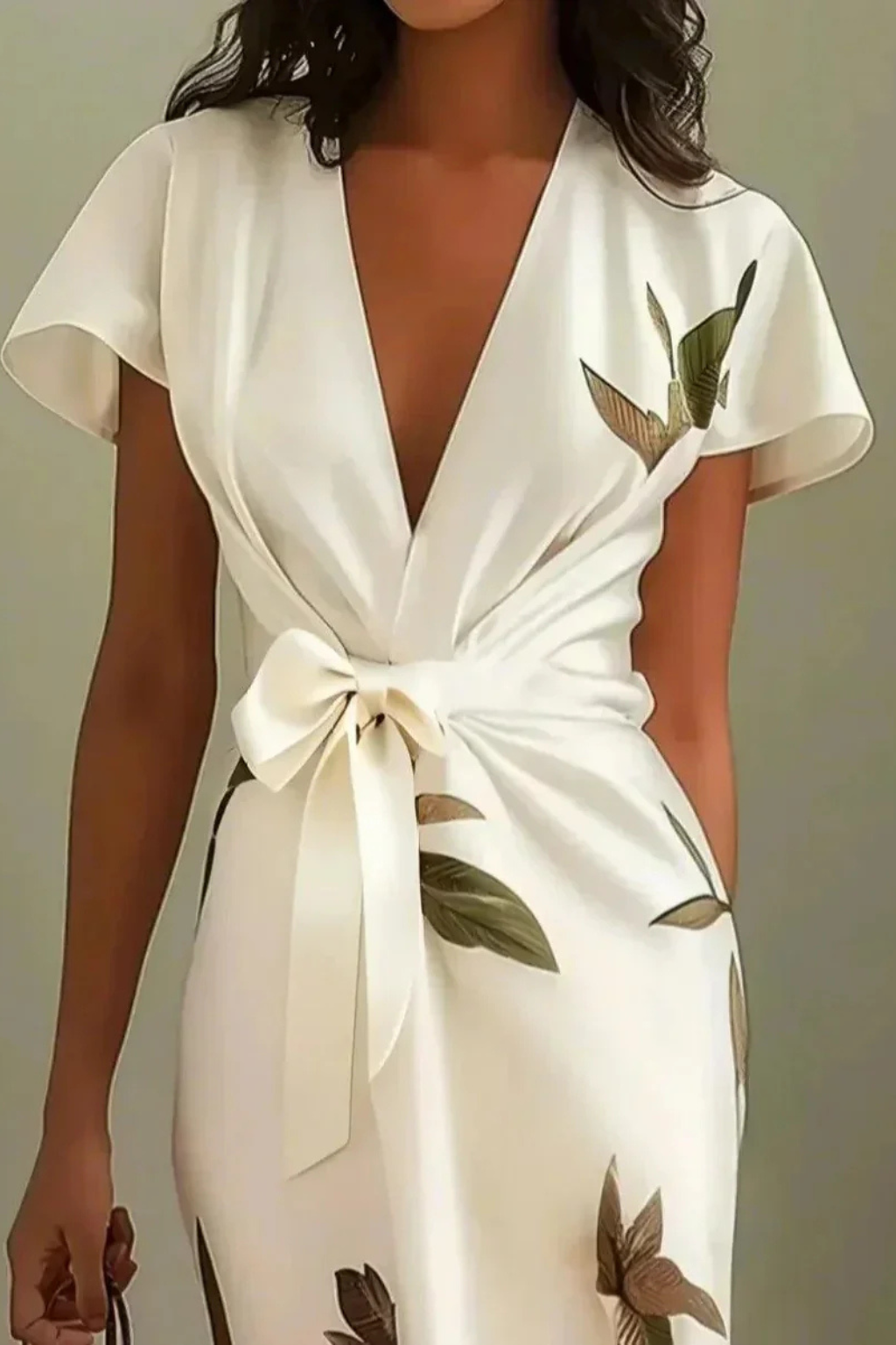 Anna | Women Elegant Wrap Midi Summer Dress