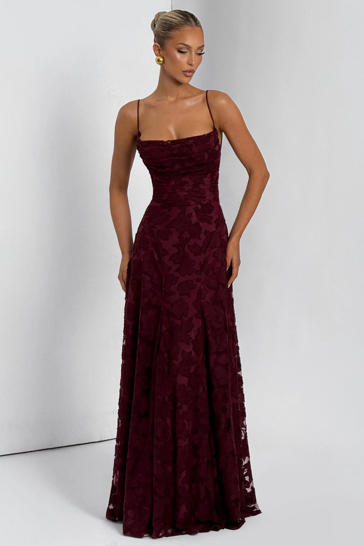 Women's Floral Brocade Cami Maxi Dress – Siopie