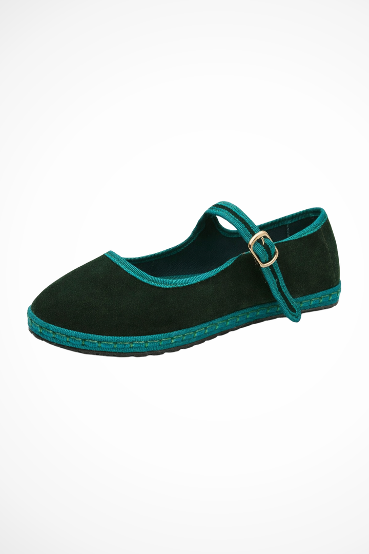 Mary Jane Ballet Flat Shoes Green – Siopie