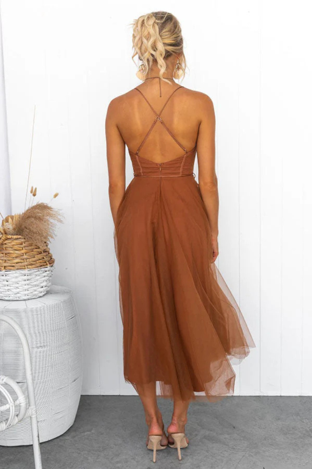 Women's Corset Tiered Midi Dress – Siopie