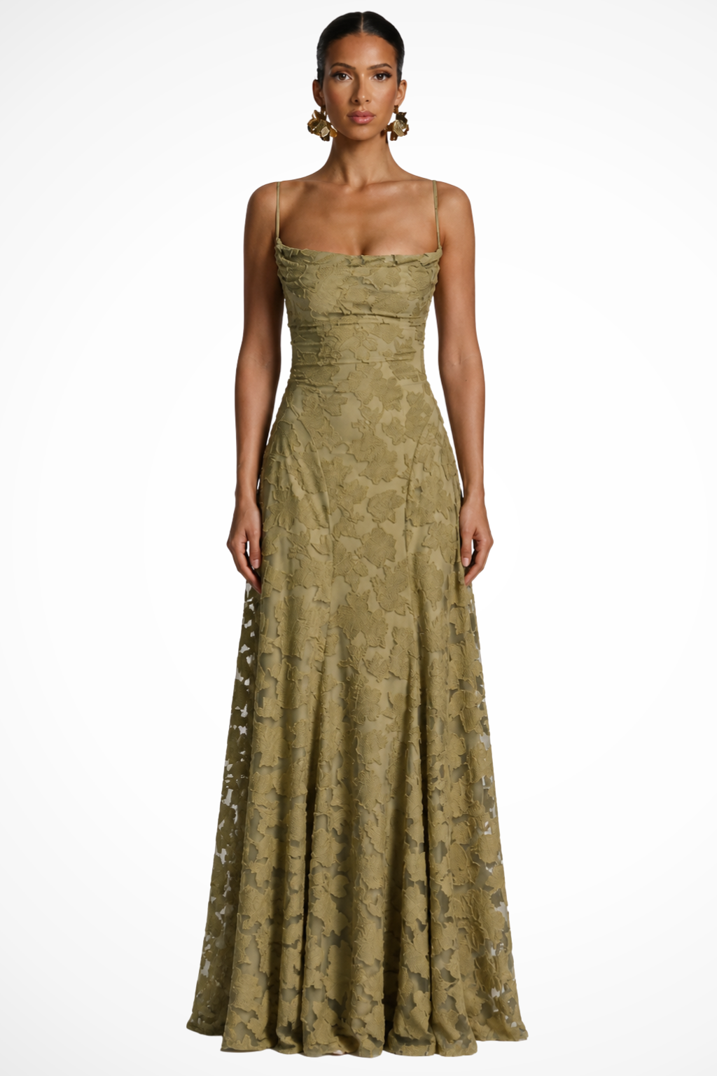 Women's Floral Brocade Cami Maxi Dress – Siopie