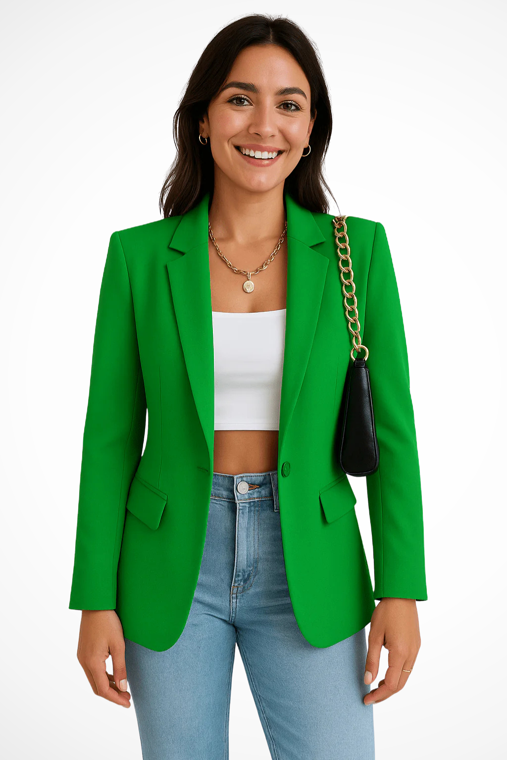 Siopie Women's Tailored Blazer Jacket in Green