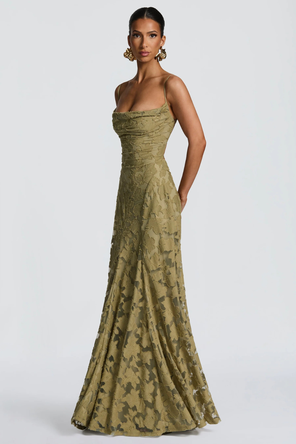Women's Floral Brocade Cami Maxi Dress – Siopie