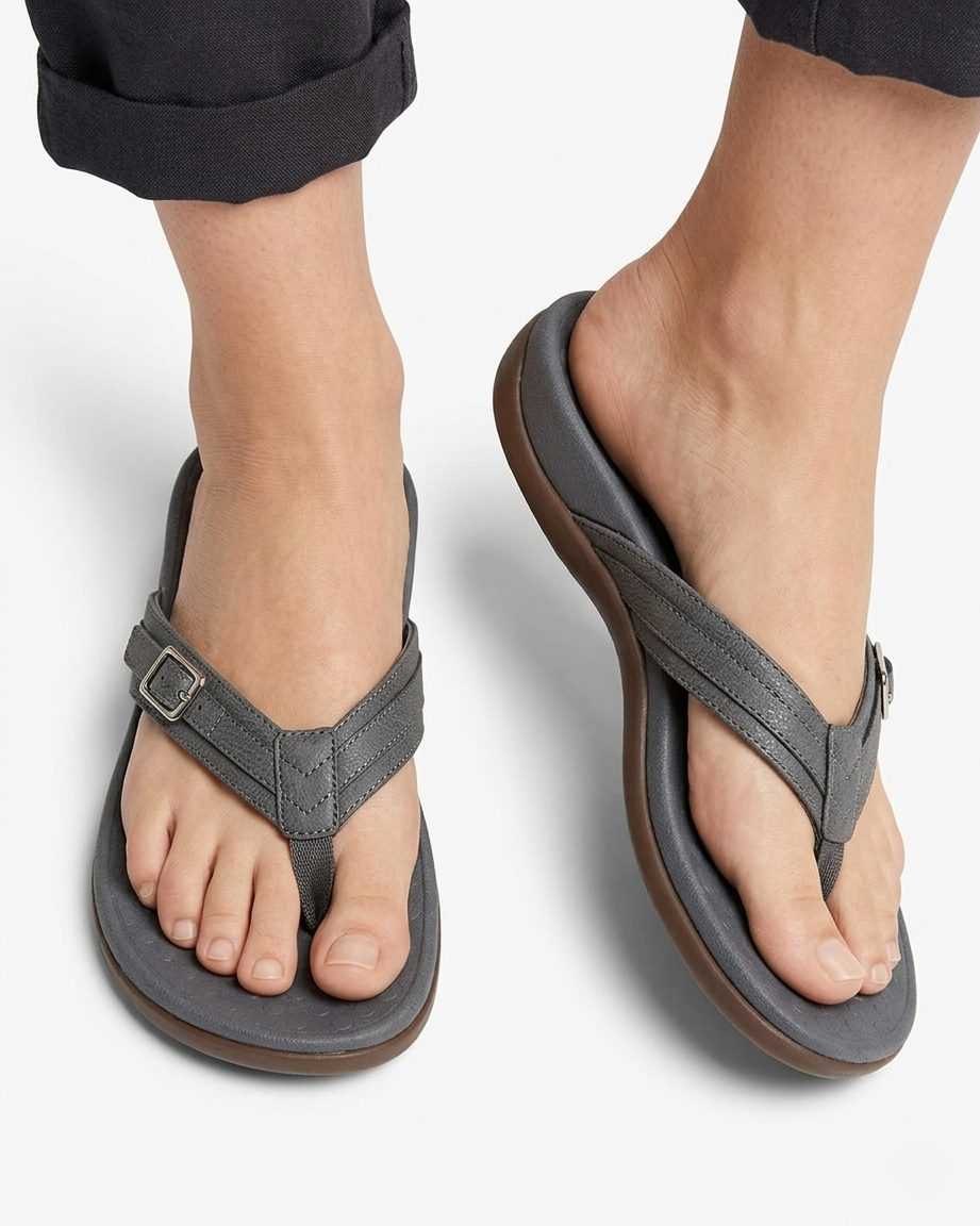Flip Flops Women Casual Summer Thong Sandals Buckle Accent