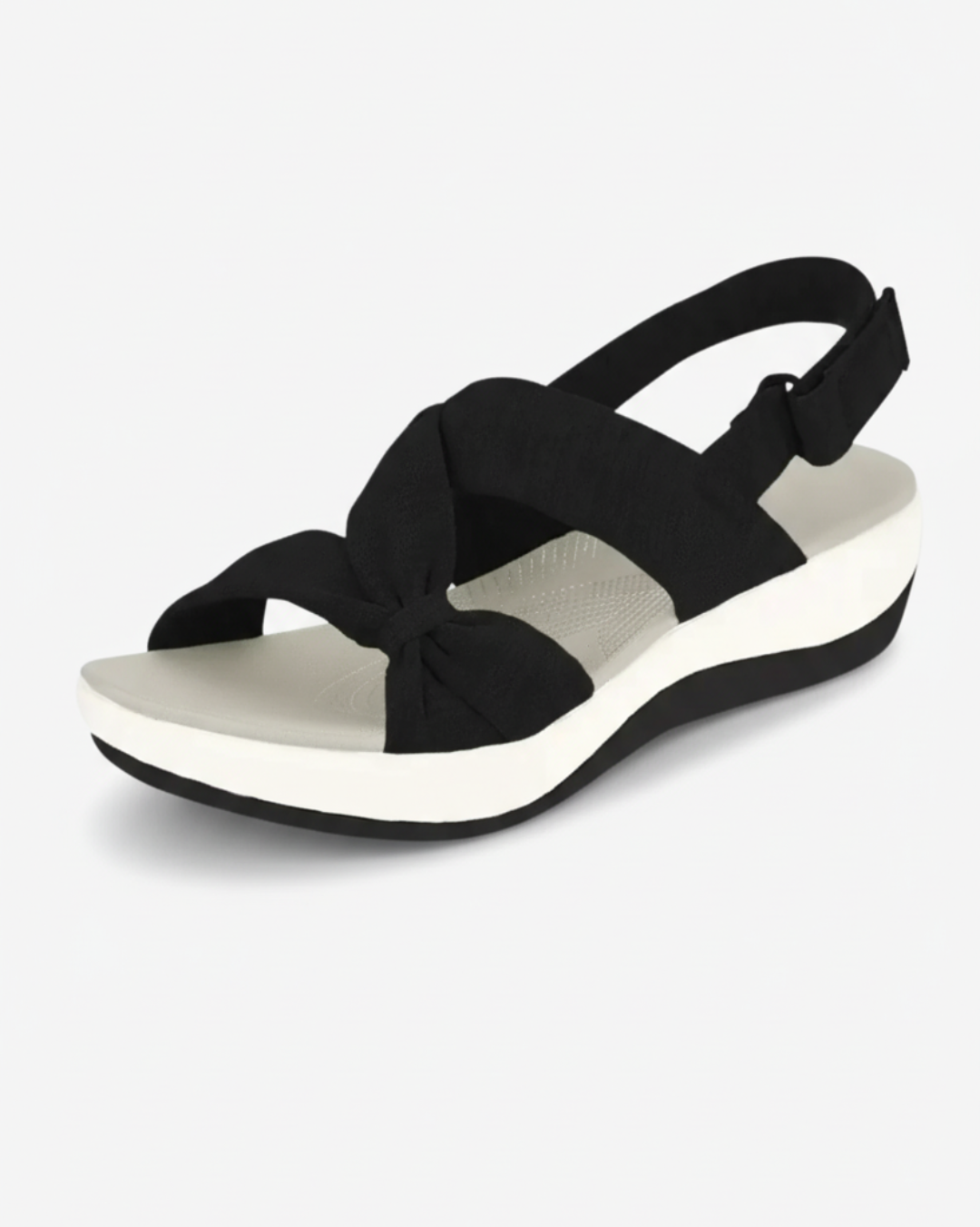 Wedge Sandals Bow Detail Adjustable Strap Open Toe