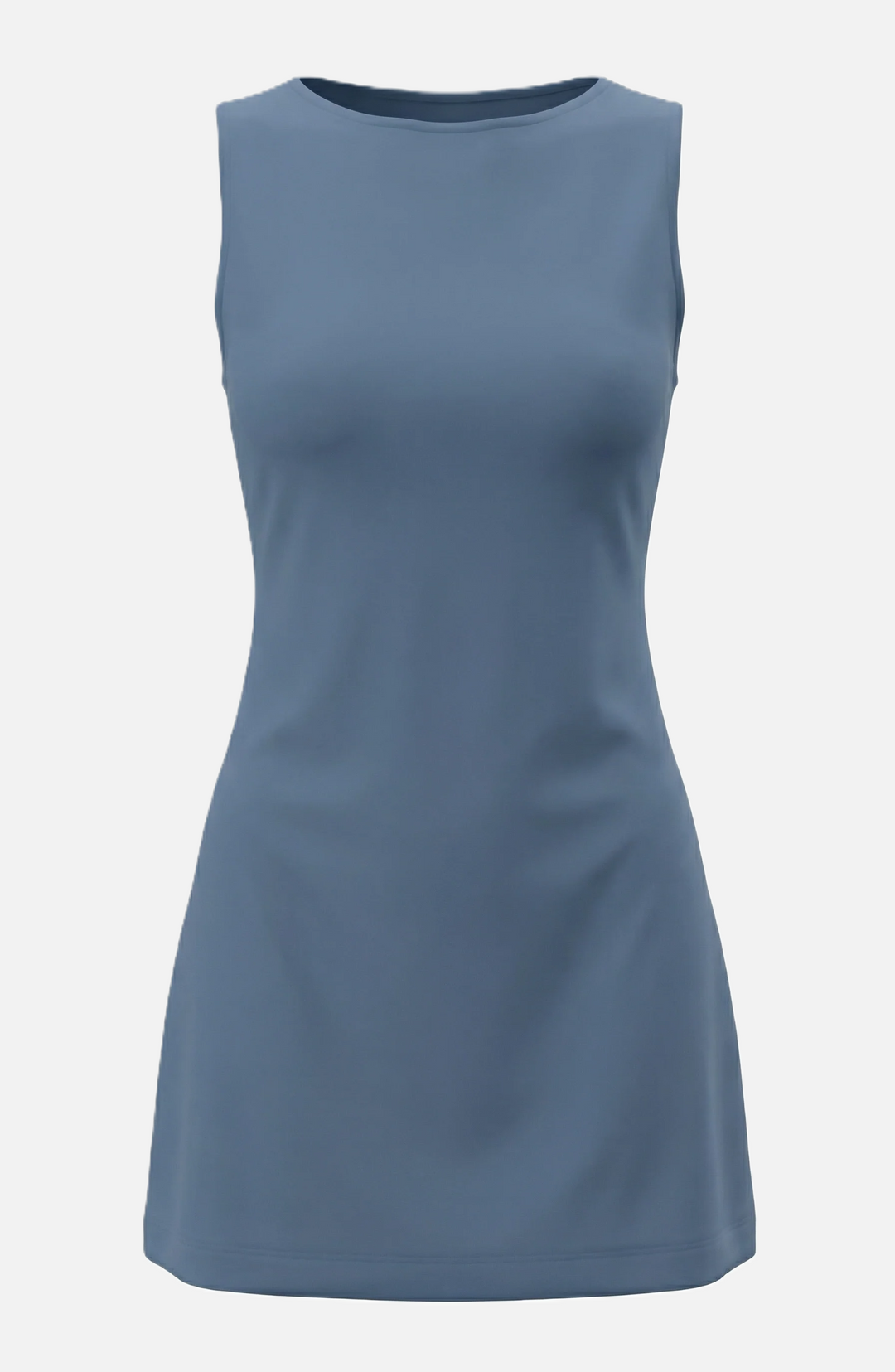 Bodycon Mini Dress Boat Neck Sleeveless Ribbed Knit Basic Stretch