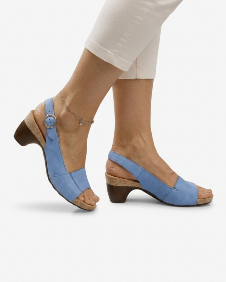 Kitten Heel Sandals Women Casual Slingback Open Toe