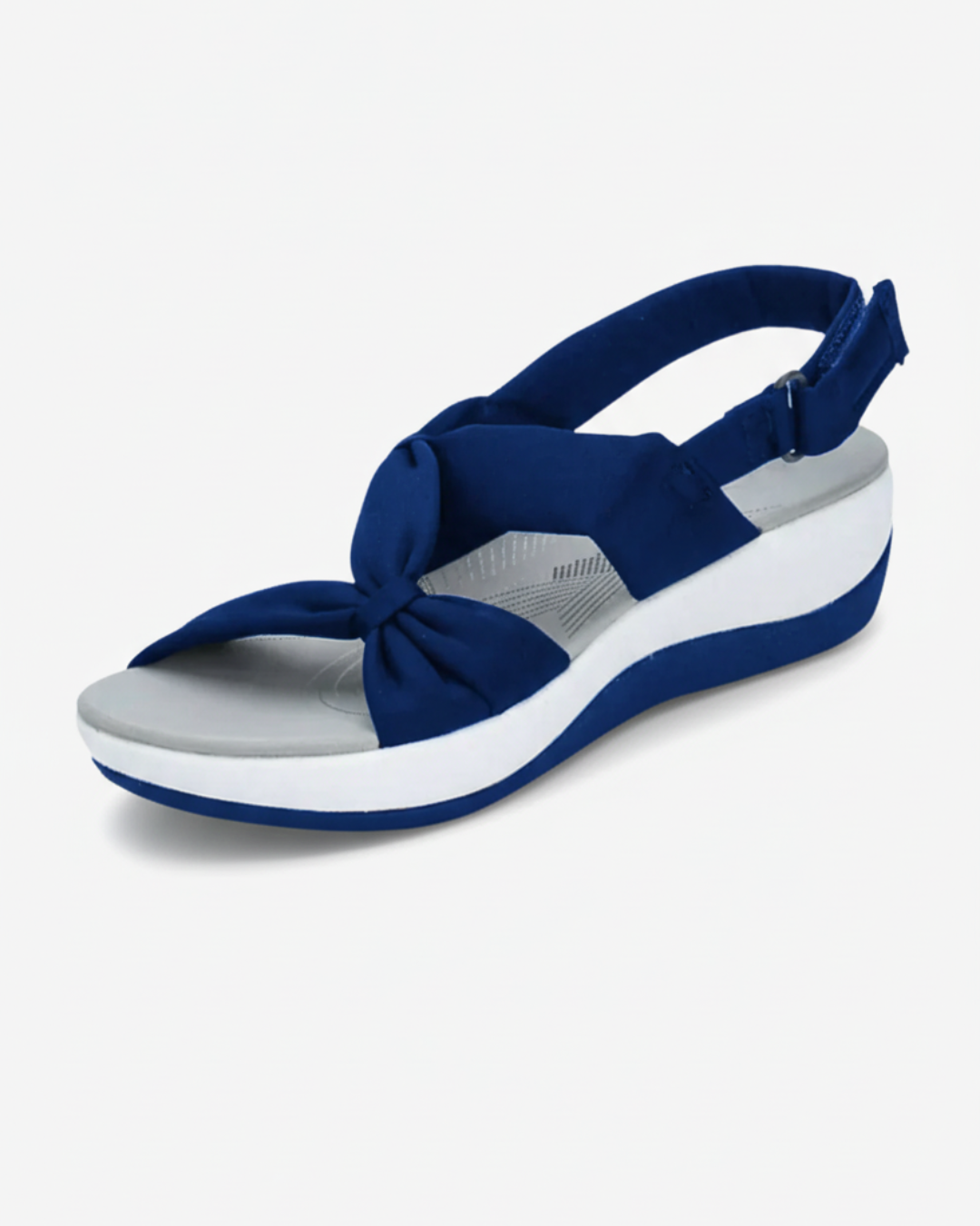 Wedge Sandals Bow Detail Adjustable Strap Open Toe