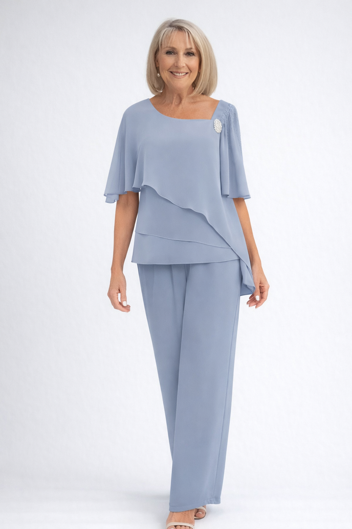 Light Blue Women's Formal Co-Ord Skirt Set – Siopie