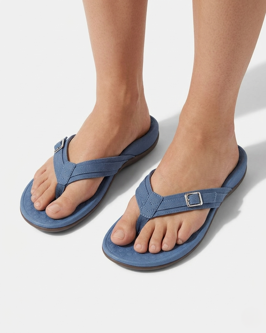 Flip Flops Women Casual Summer Thong Sandals Buckle Accent