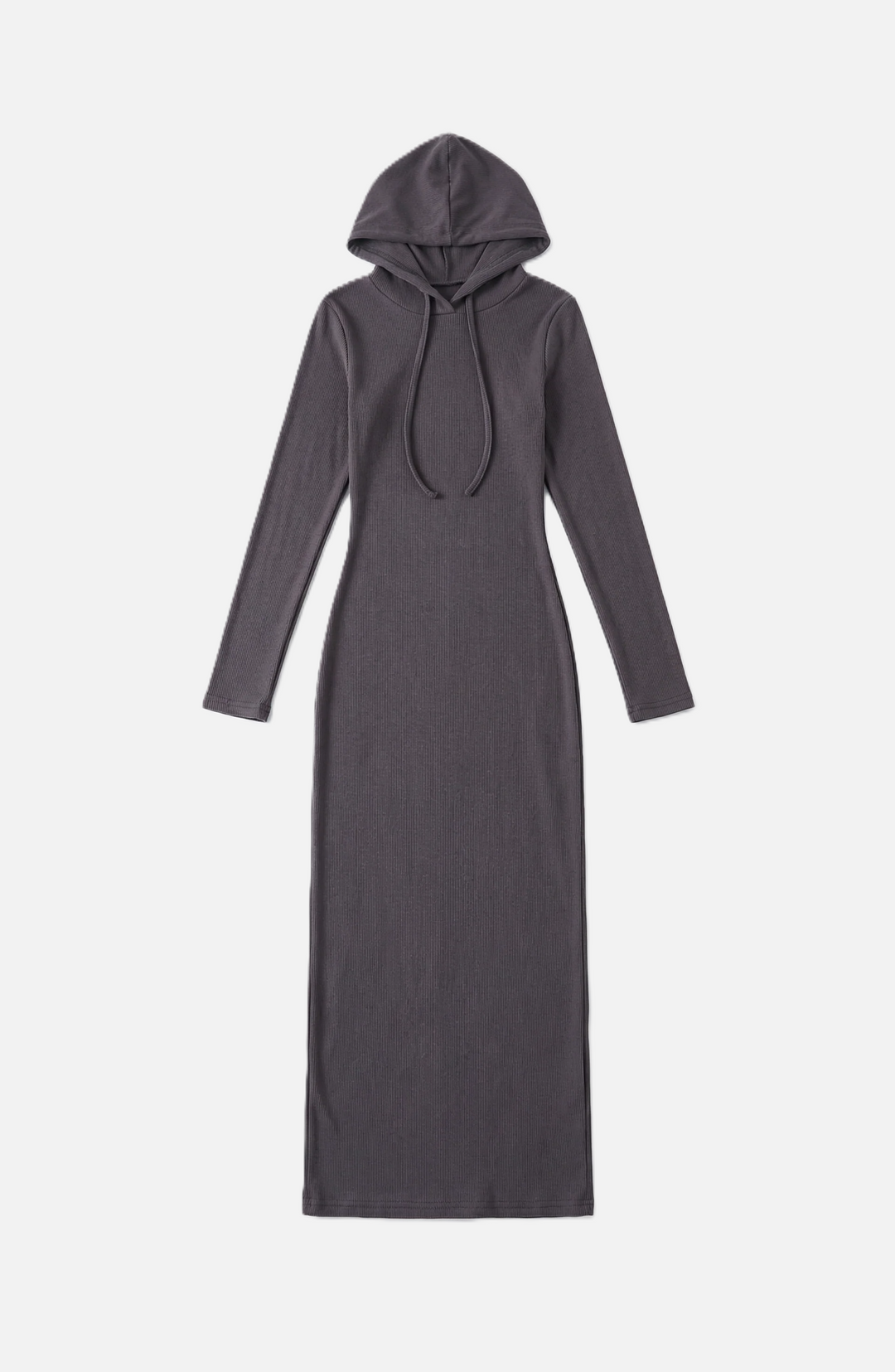Hooded Bodycon Maxi Dress Long Sleeve Casual Streetwear