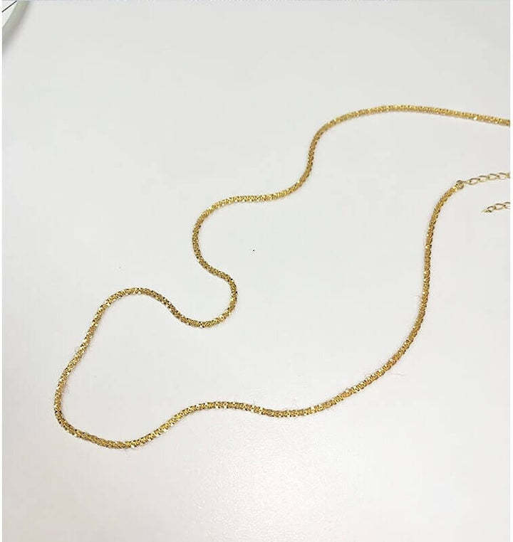 Liora Sterling Silver Sparkling Necklace – Elegant 45cm Length