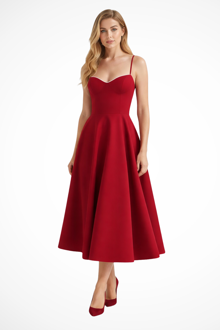 Corset Midi Dress Red – Siopie