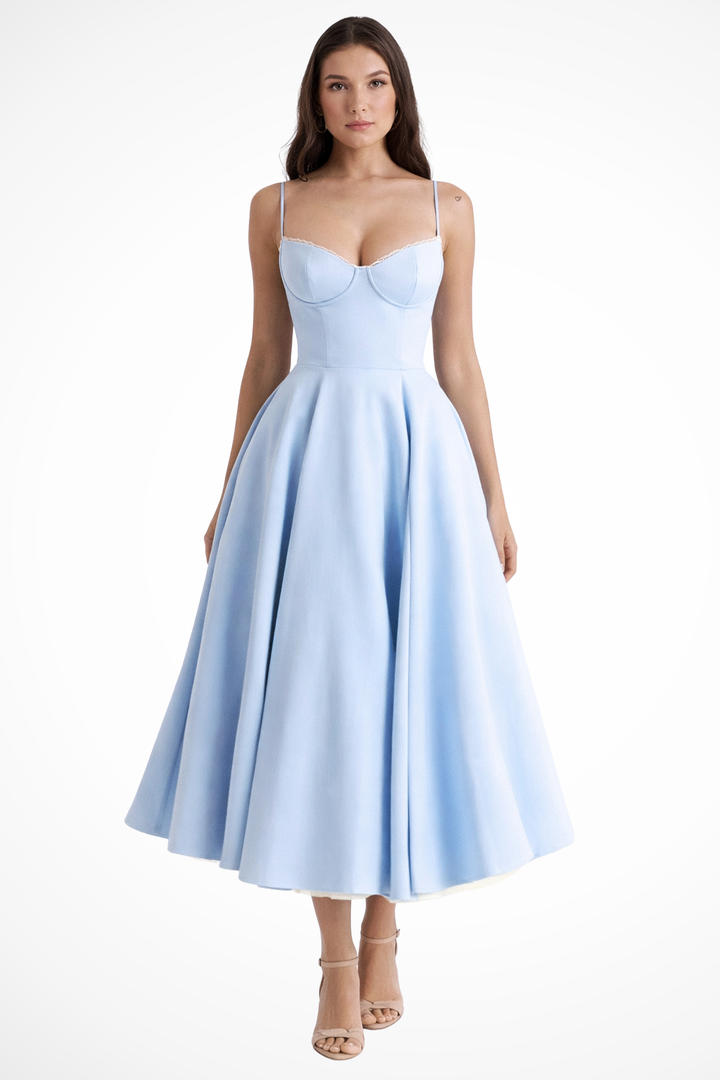 Corset Midi Dress Blue – Siopie
