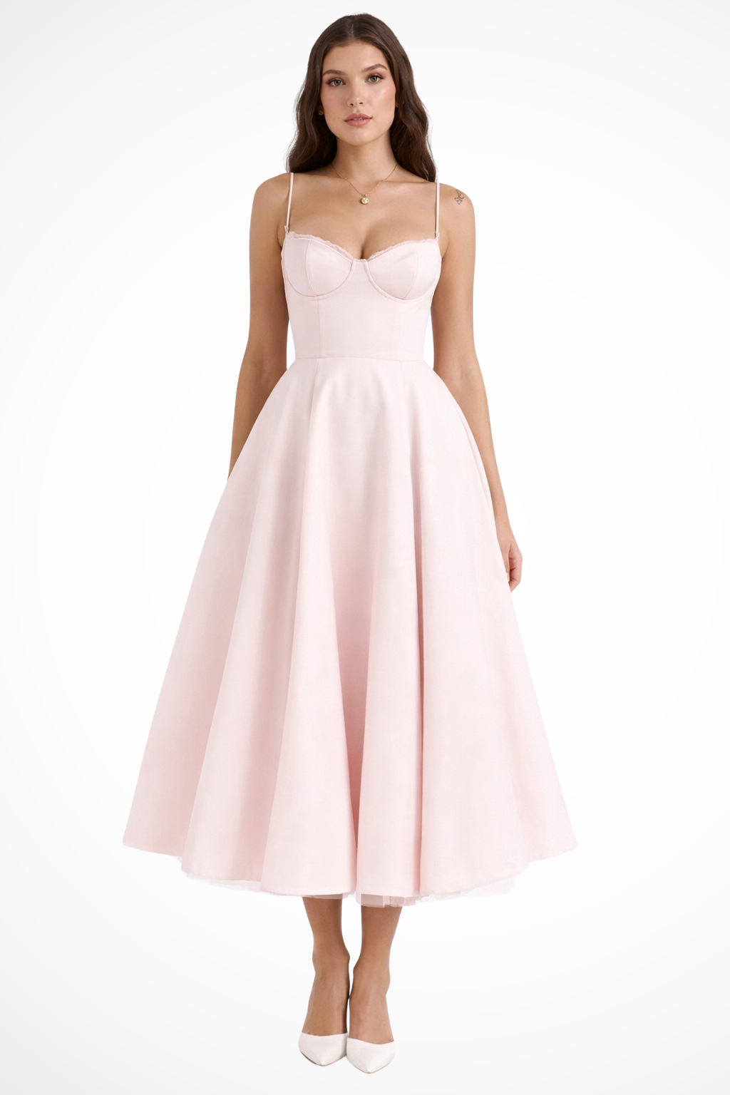 Corset Midi Dress Pink – Siopie