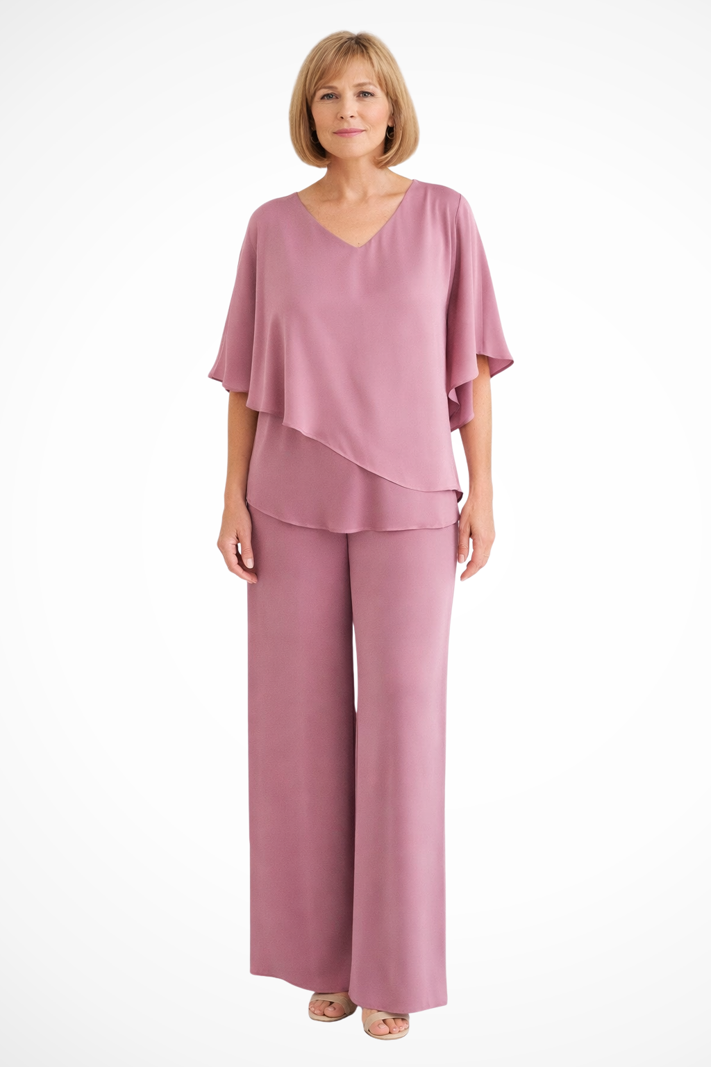 Batwing Wide Leg Co-Ord Set Pink – Siopie