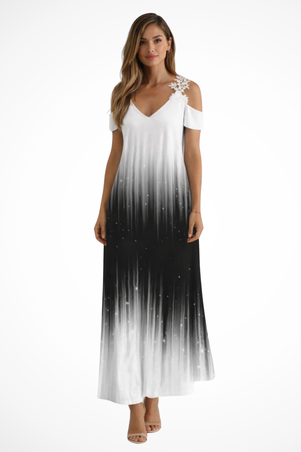 Siopie | Women’s Flowing Floral Sleeveless Maxi Dress