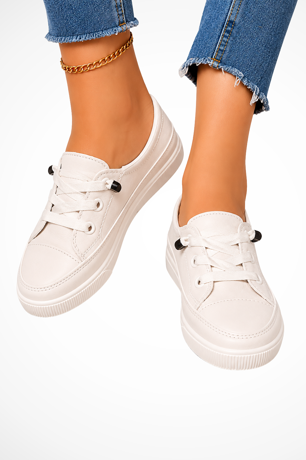Siopie Lace Up Canvas Orthopaedic Trainers in Beige