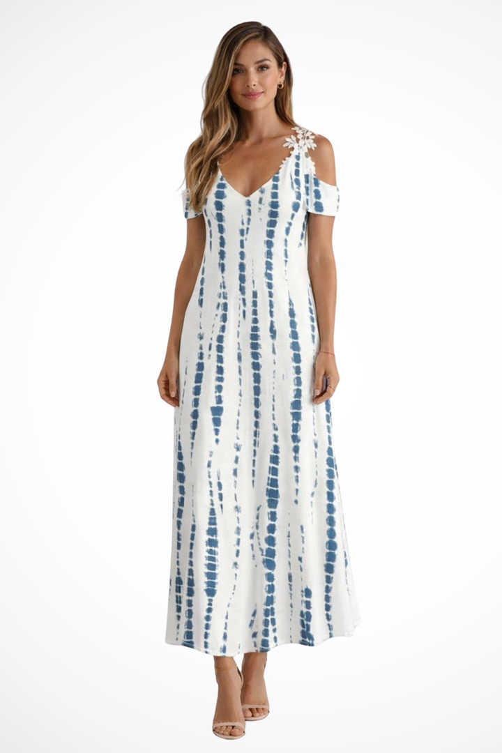 Siopie | Women’s Flowing Floral Sleeveless Maxi Dress