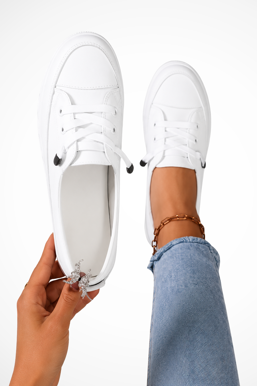 Siopie Lace Up Canvas Orthopaedic Trainers
