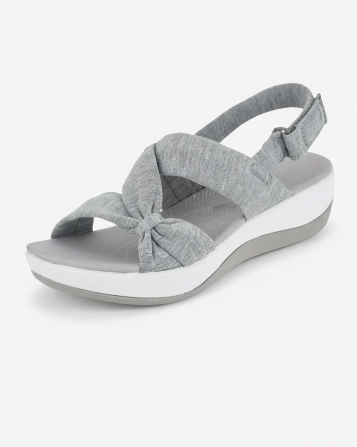 Wedge Sandals Bow Detail Adjustable Strap Open Toe