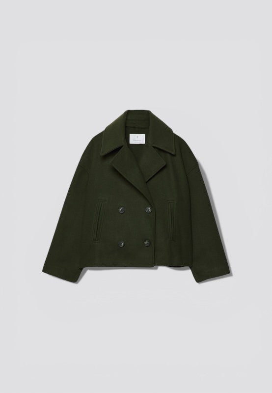 Double-Breasted Cropped Blazer for Women – Straight Fit Lightweight Jacket