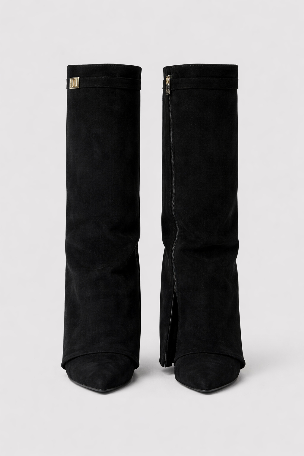 Women’s Knee High Block Heel Boots – Premium Leather or Suede Zip Up Winter Boots