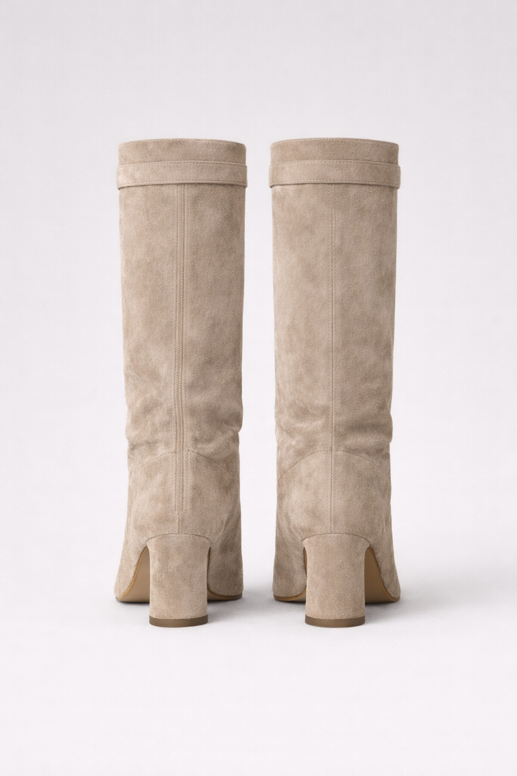 Women’s Knee High Block Heel Boots – Premium Leather or Suede Zip Up Winter Boots
