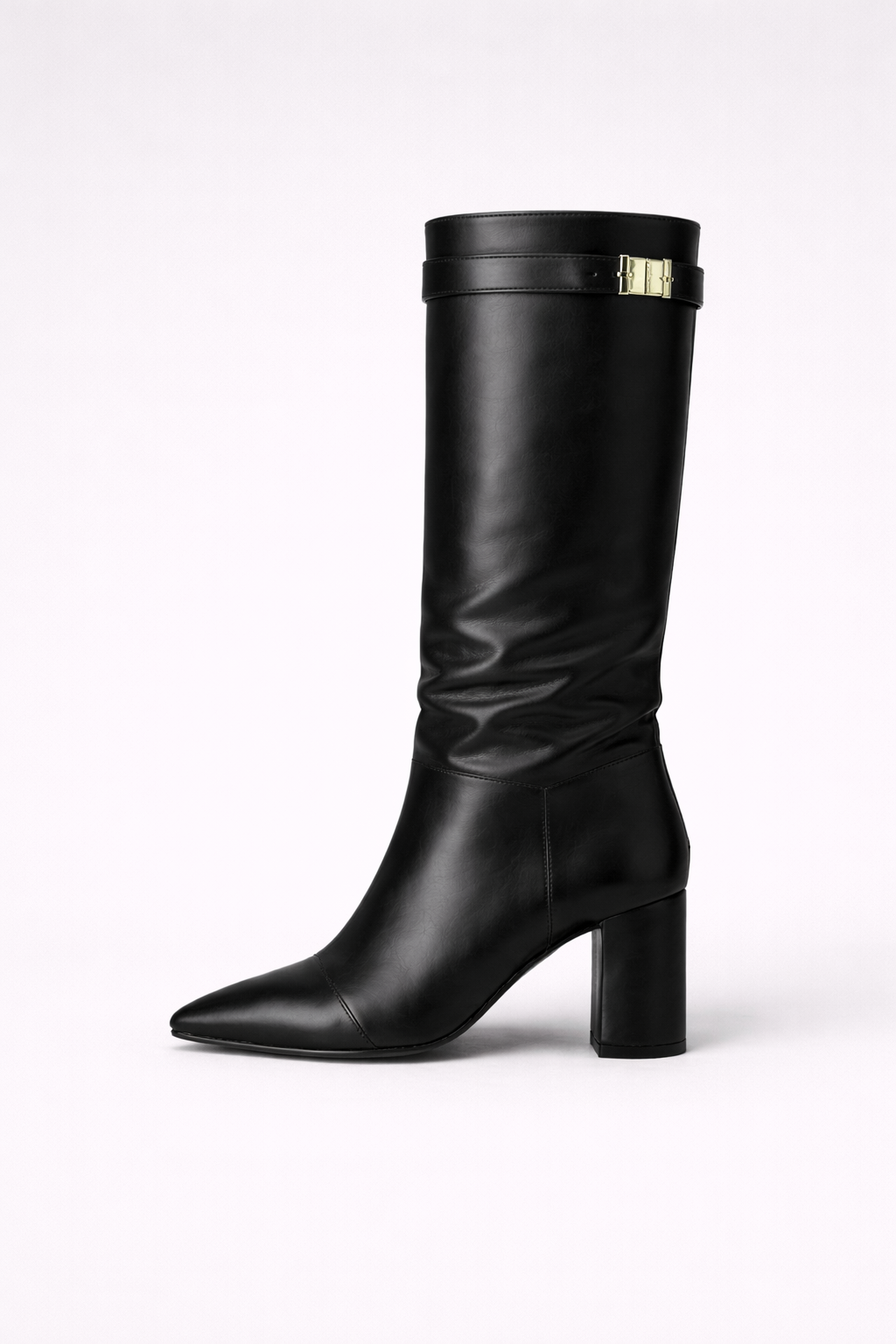 Women’s Knee High Block Heel Boots – Premium Leather or Suede Zip Up Winter Boots