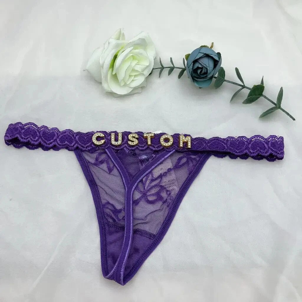 Custom Name Letters Thong,personalized DIY Name Alphabet Underwear