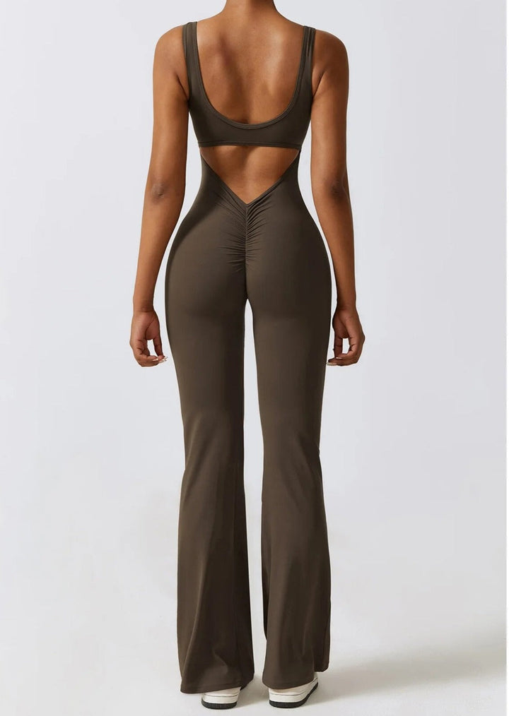 Flare Scrunch Jumpsuit - Siopie