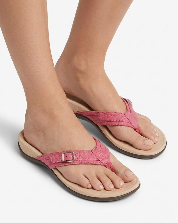 Flip Flops Women Casual Summer Thong Sandals Buckle Accent