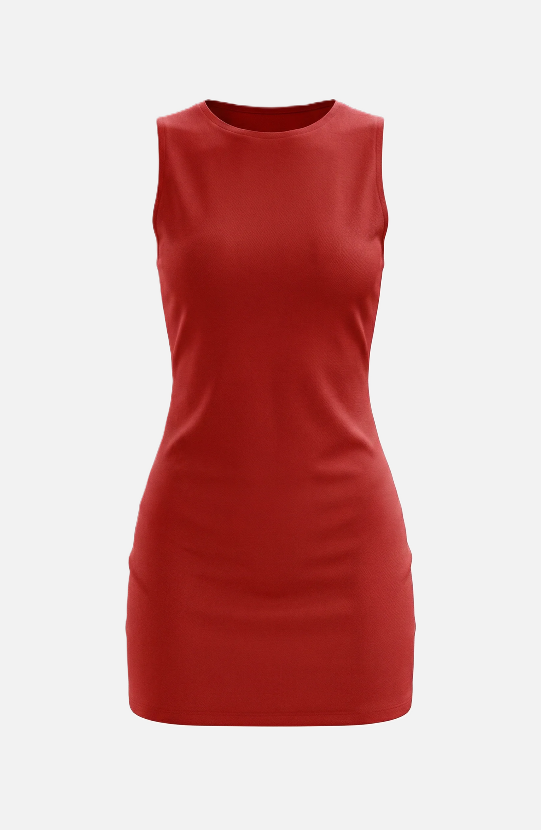 Bodycon Mini Dress Boat Neck Sleeveless Ribbed Knit Basic Stretch