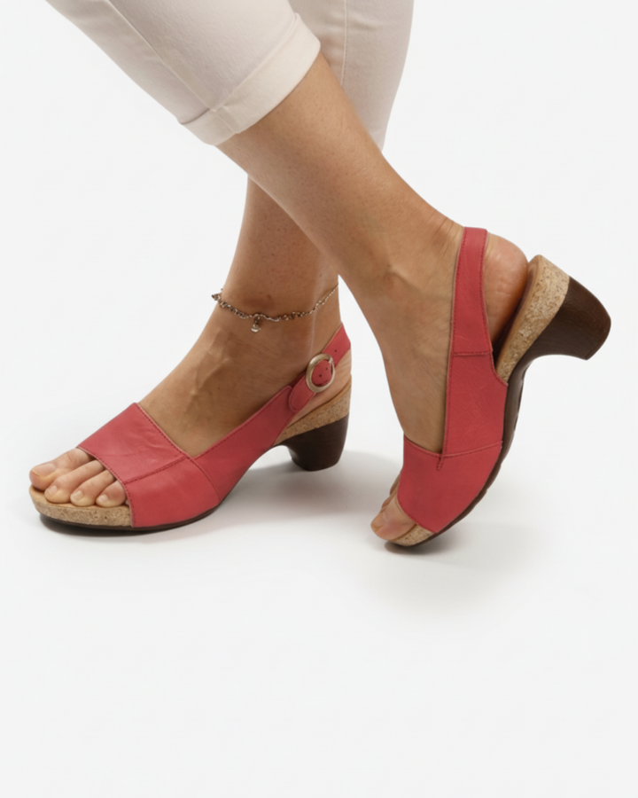 Kitten Heel Sandals Women Casual Slingback Open Toe