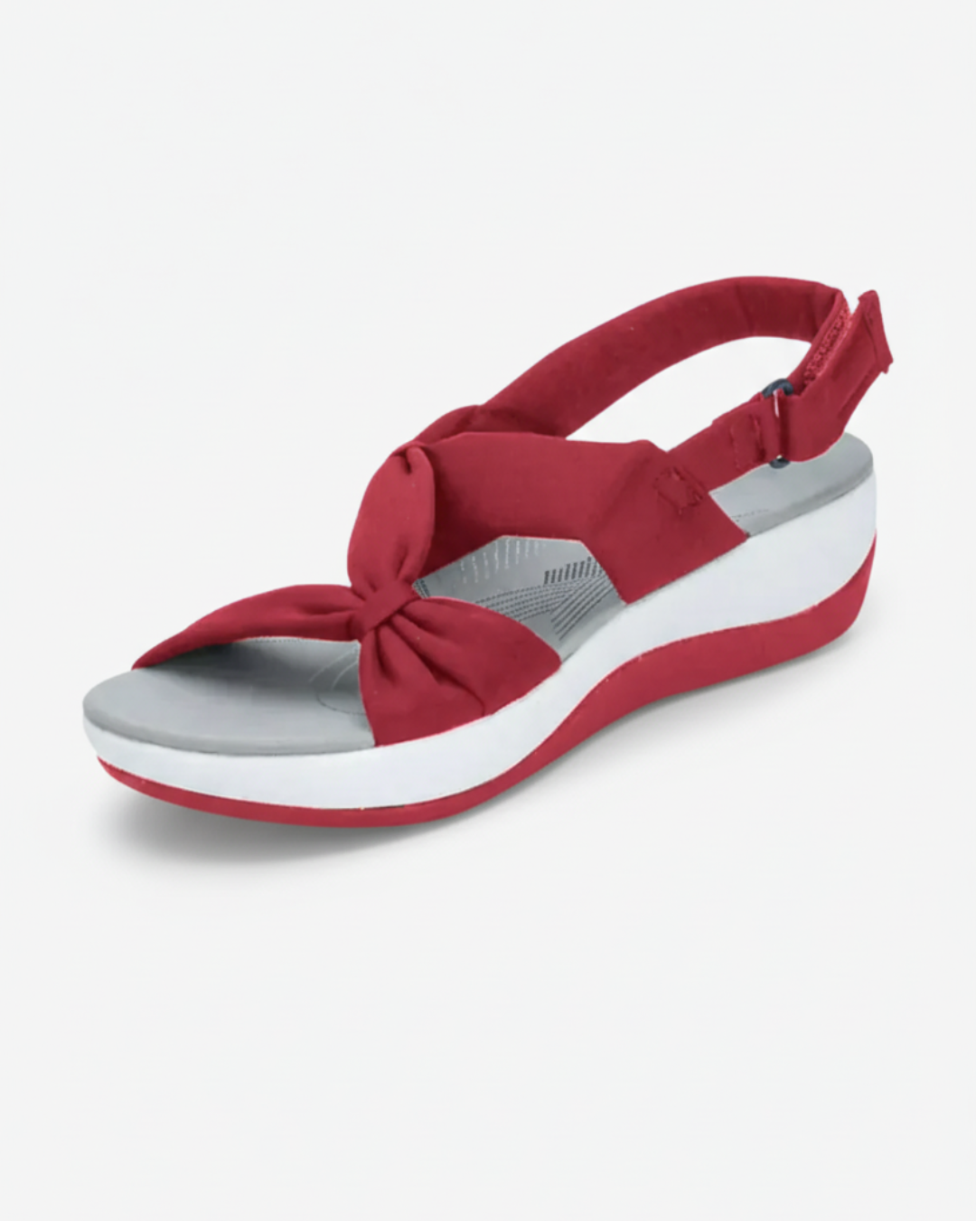 Wedge Sandals Bow Detail Adjustable Strap Open Toe