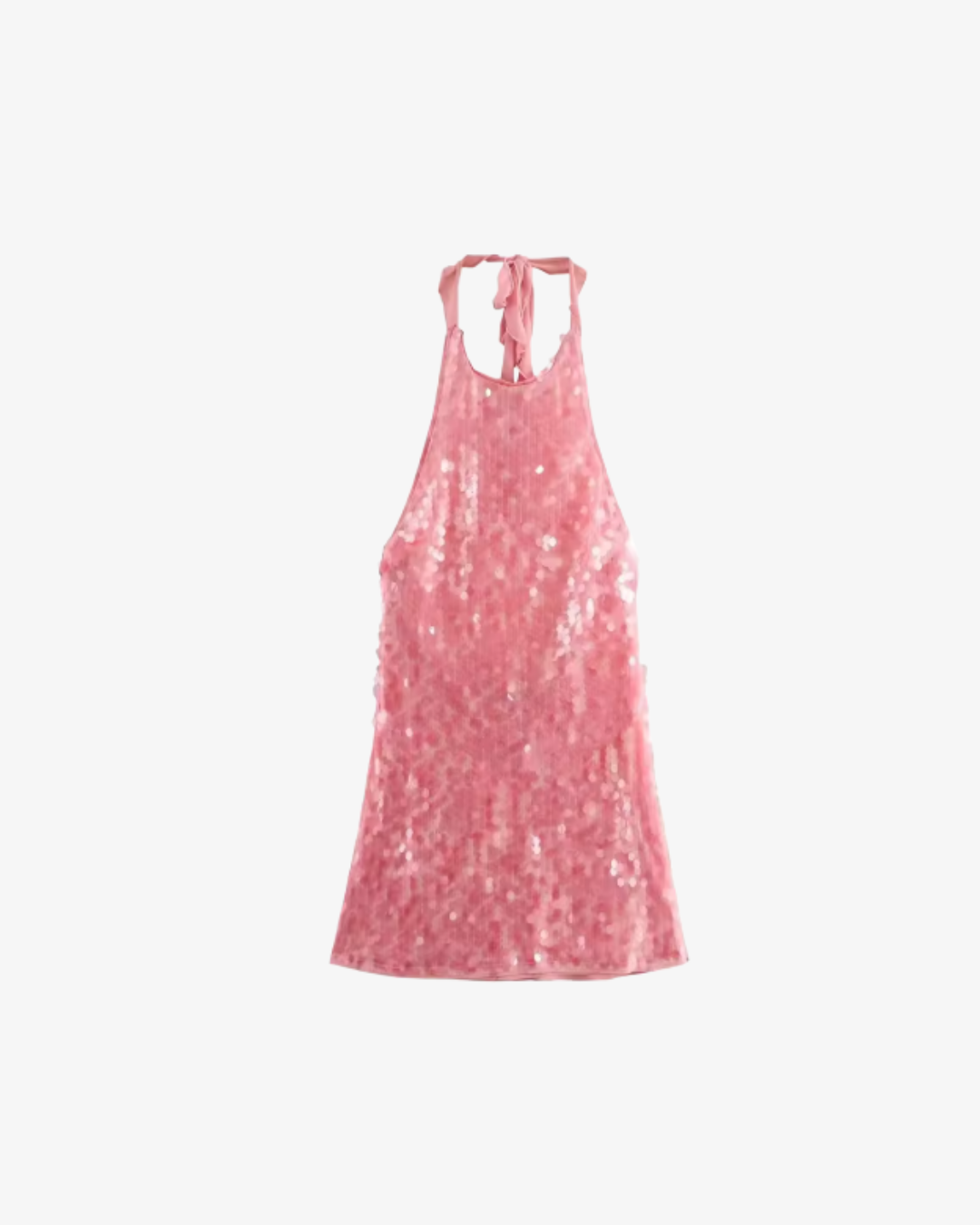 Sequin Mini Dress Halter Neck Backless Bodycon Fit