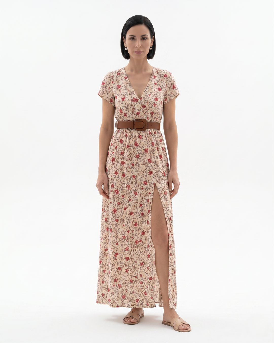 Siopie | Women’s Bohemian Floral Split Hem Maxi Dress