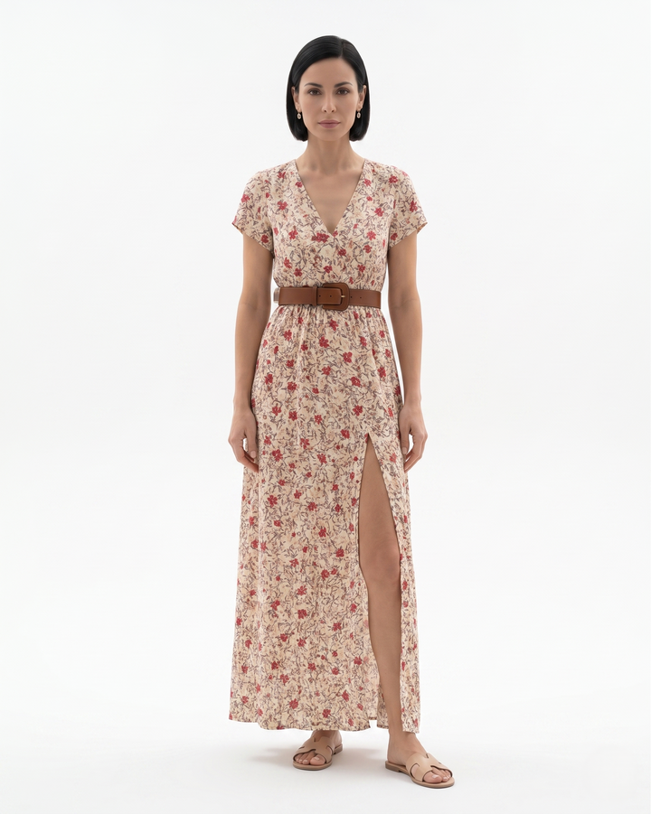 Siopie | Women’s Bohemian Floral Split Hem Maxi Dress