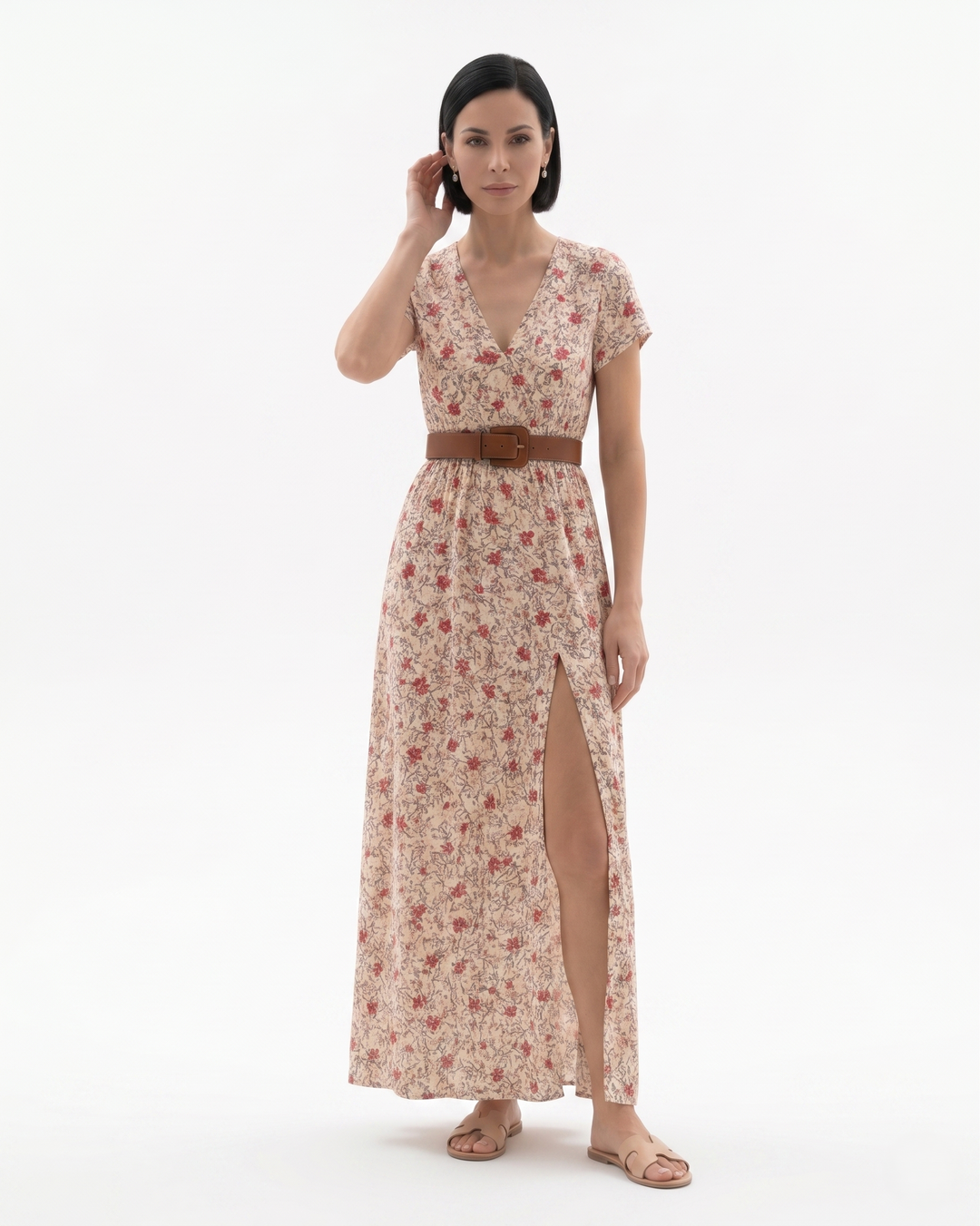 Siopie | Women’s Bohemian Floral Split Hem Maxi Dress