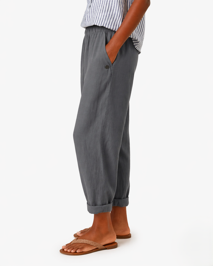 Siopie | Women’s Elastic Waist Tapered Trousers